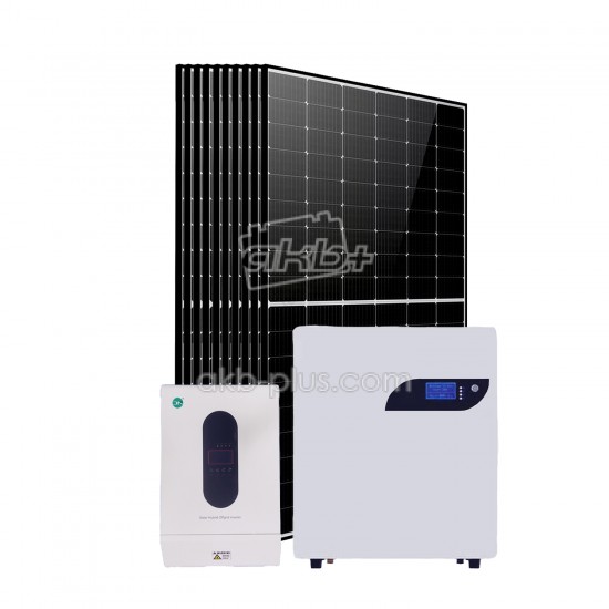 Солнечная электростанция 5кВт (Donnergy 5кВт/ AZO LiFePO4 5,12кВт/ 10x DMEGC 450Вт) - купить